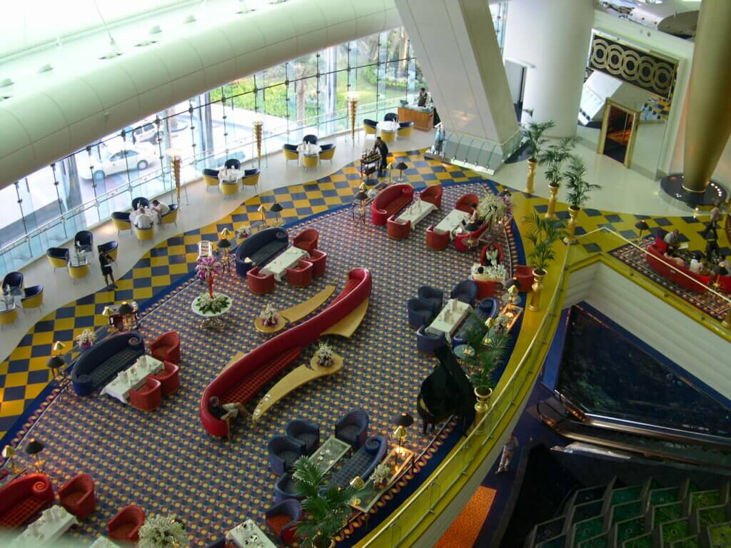 View of one of the Living Rooms of Burj Al-Arab